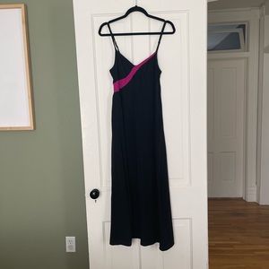 SUNNER black silk maxi dress size 2